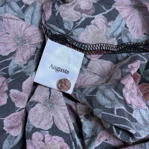 Auguste The Label Dress US 6 Womens Black Cami Slip Midi Floral - Picture 7 of 8